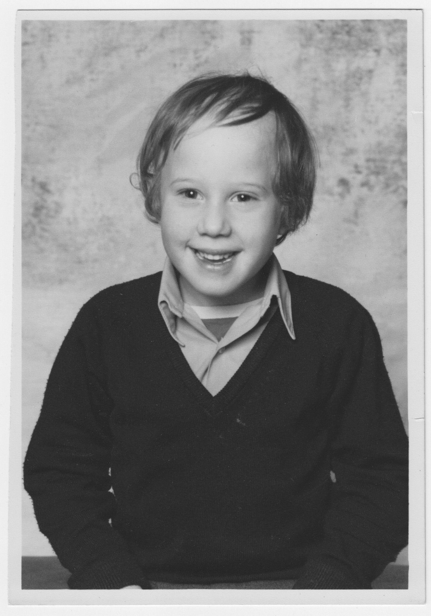 Matt Lucas as a child, prior to hair loss.