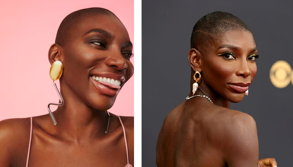 Michaela Coel bald