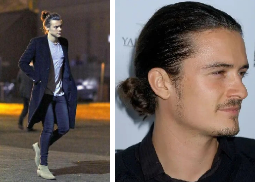 examples of man buns in celebrities