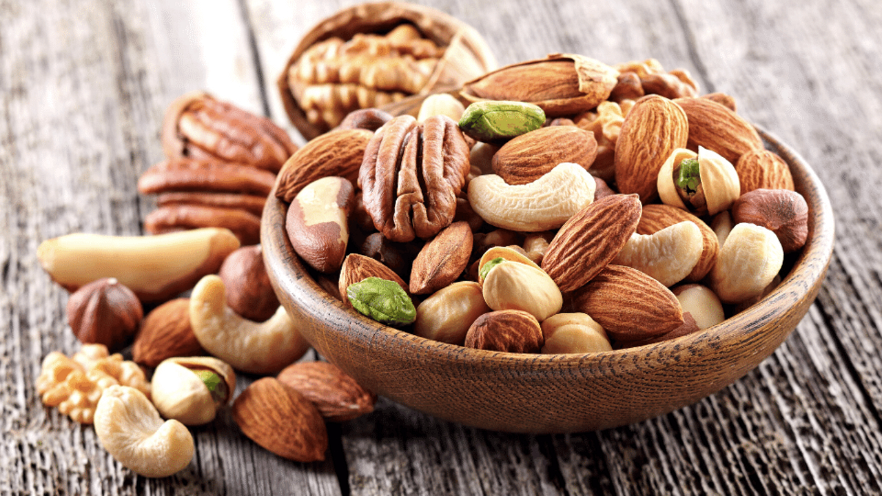 Various nuts in a bowl