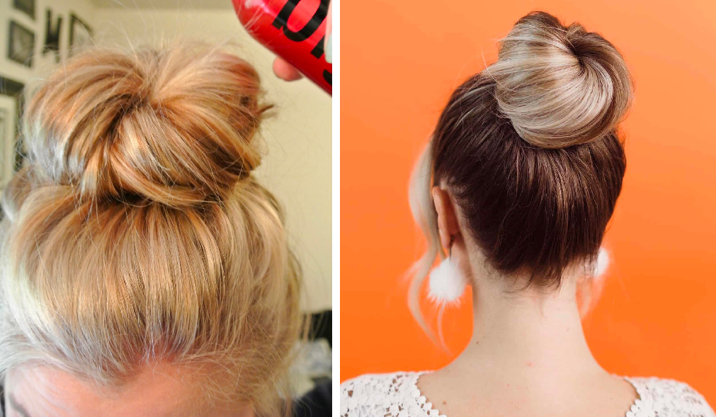 messy ballerina bun examples