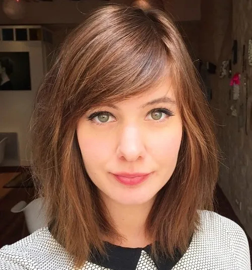 side-swept bangs